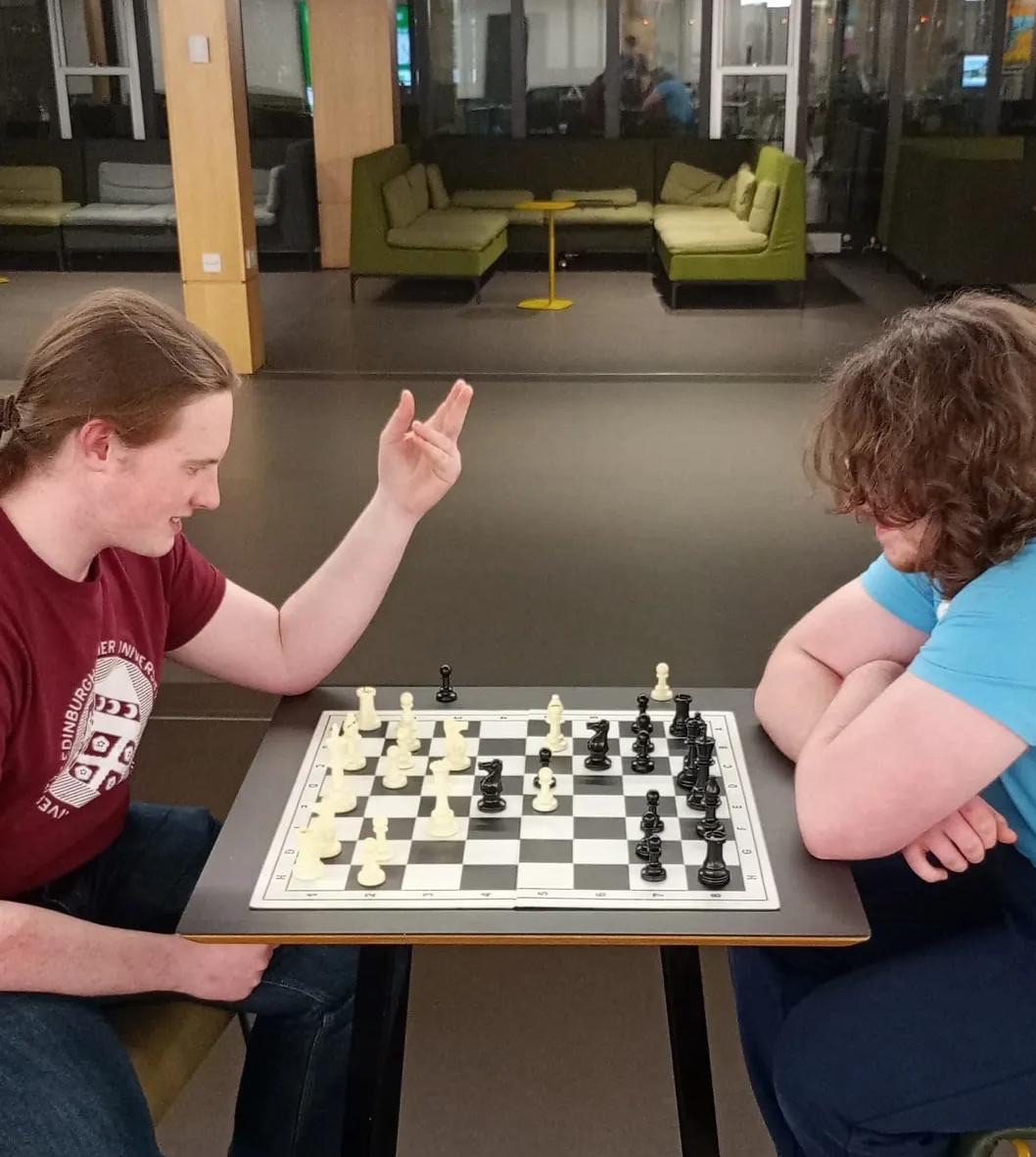 Players concentrating during a tournament match